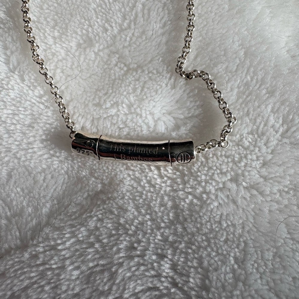 John Hardy Bamboo Sterling Silver Slider Pendant Necklace